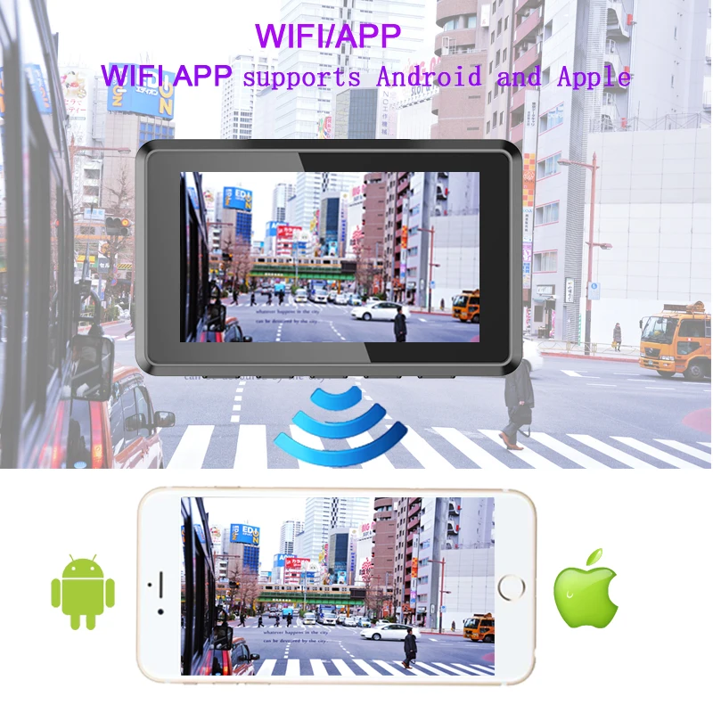 Jiluxing FHD 1080P gps Wi-Fi видеорегистратор с двумя объективами, Автомобильный видеорегистратор, отслеживание треков и скорость автомобиля, 24 часа, парковочный монитор, запись