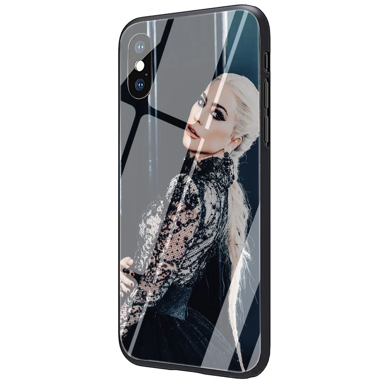 Чехол для телефона EWAU Lady Gaga из закаленного стекла для iPhone 5 5S SE 6 6s 7 8 Plus X XR XS 11 pro Max - Цвет: G4