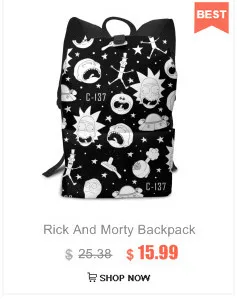 Рюкзак Рик и Морти, черно-белые рюкзаки с рисунком Рика и Морти, мужские и женские школьные сумки, школьные сумки высокого качества с принтом