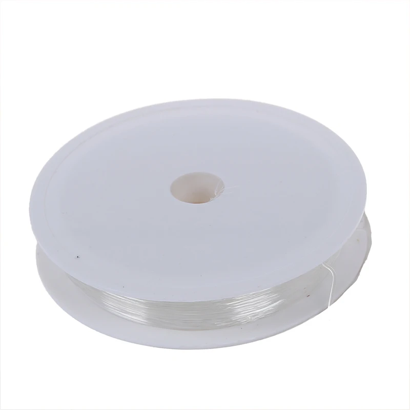 10 м проволока/веревка эластичная для резьбы бусин-белый