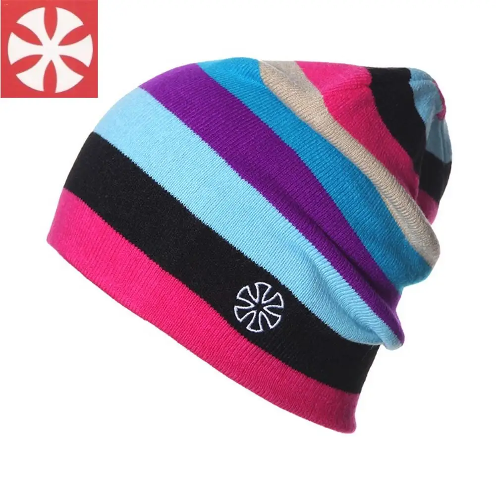 Радужный цвет зимние трикотажные шапки Gorro Beanie Beanies маска шляпа для спорта на открытом воздухе Катание на лыжах скалолазание Chapeu Кепка для мужчин и женщин