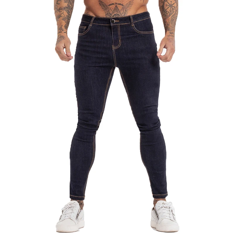 GINGTTO Men's Skinny Jeans Blue High Waist Classic Hip Hop Stretch Men Pants Cotton Comfortable Soft Full Length zm124 GINGTTO Men's Skinny Jeans Blue High Waist Classic Hip Hop Stretch Men Pants Cotton Comfortable Soft Full Length zm124