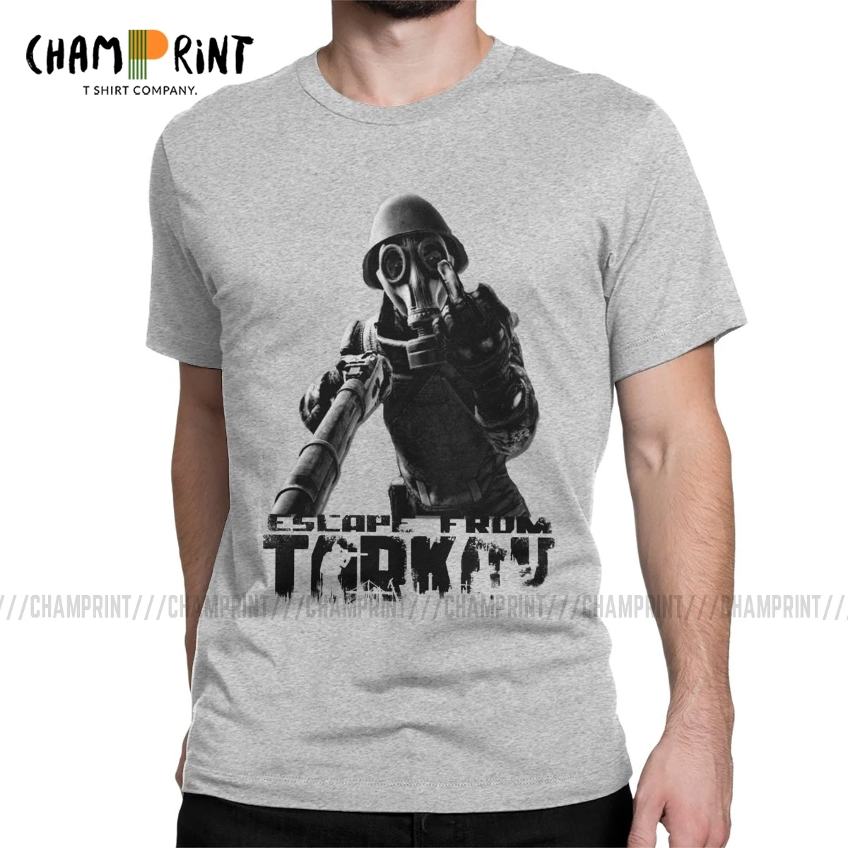 Мужская футболка Побег из таркова с коротким рукавом 4XL 5XL 6XL | одежда