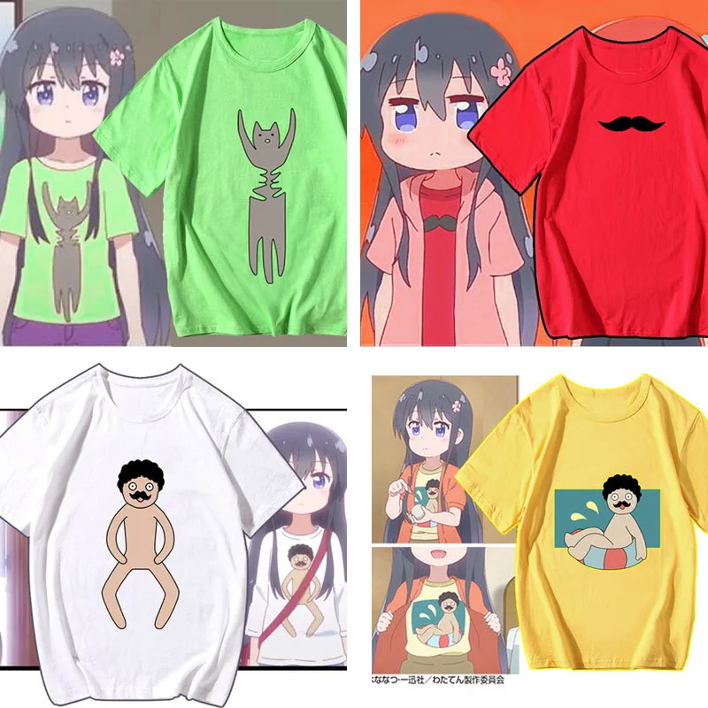 Wataten!: футболка с ангелом, летящим ко мне, аниме Hana Shirosaki, футболка для косплея, хлопковые футболки