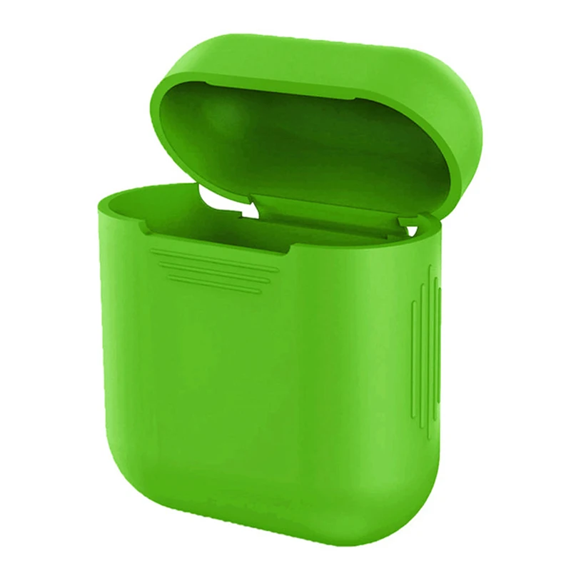 GREEN Многоцветный силиконовый чехол для Airpods с защитой от потери, беспроводные bluetooth-наушники, аксессуары, защита от падения - Цвет: GREEN