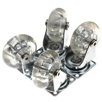 

Transparent PU Caster Mute Universal Heavy Duty Furniture Wheel For Children's Car Office Chair Swivel Casters