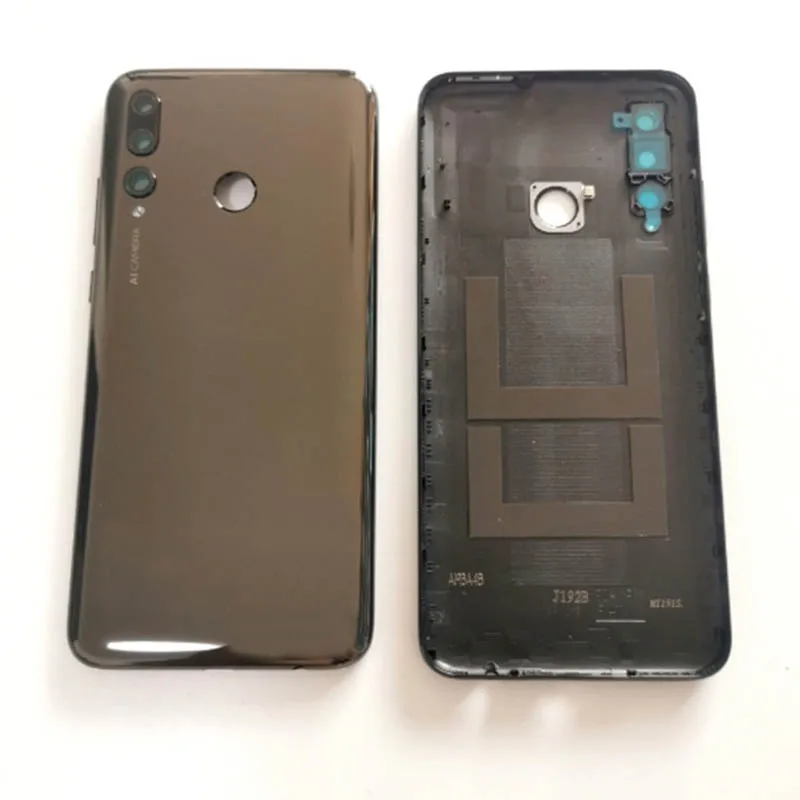 30 шт. DHL для huawei Enjoy 9S батарея задняя панель Корпус+ передняя средняя рама Панель рамка+ задняя камера стеклянная рамка объектива - Цвет: Black back cover
