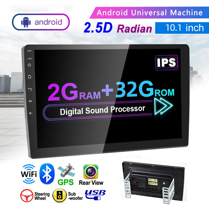 

9''/10.1'' Universal Car Multimedia Player GPS Navigation Android 8.1 Steering Wheel Control Bluetooth Hands-Free Calling