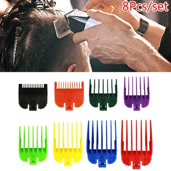 

8Pcs Universal Hair Clipper Limit Comb Guide Attachment Size Barber Replacement