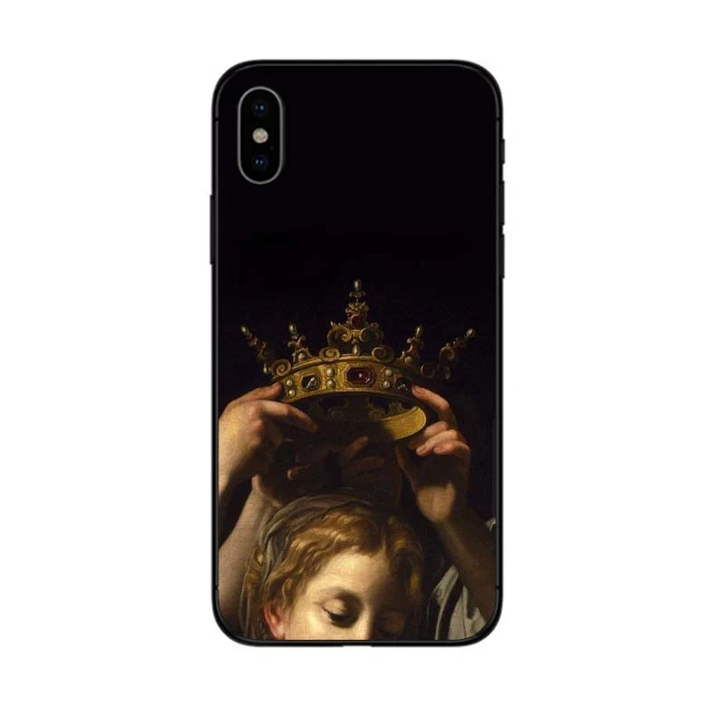 BLACK TPU black girl Melanin Poppin black girl woman art black soft phone case cover for iPhone 6 6S 7 8 Plus 5 5S SE 10 X XR XS MAX curly hair shell - Цвет: BLACK TPU black girl