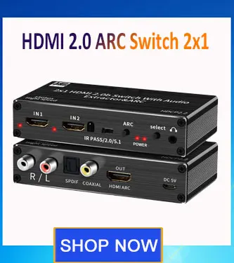 de áudio 5.1 arco hdmi divisor extrator