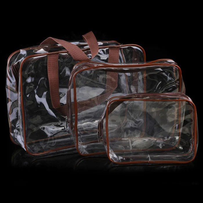 Новая модная косметичка, прозрачная водонепроницаемая сумка из ПВХ, сумки для мытья макияжа, органайзер для косметики