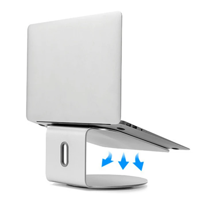Aluminum Alloy Laptop Stand Base 360 Rotate Notebook Heighten Cooling Holder Support GDeals