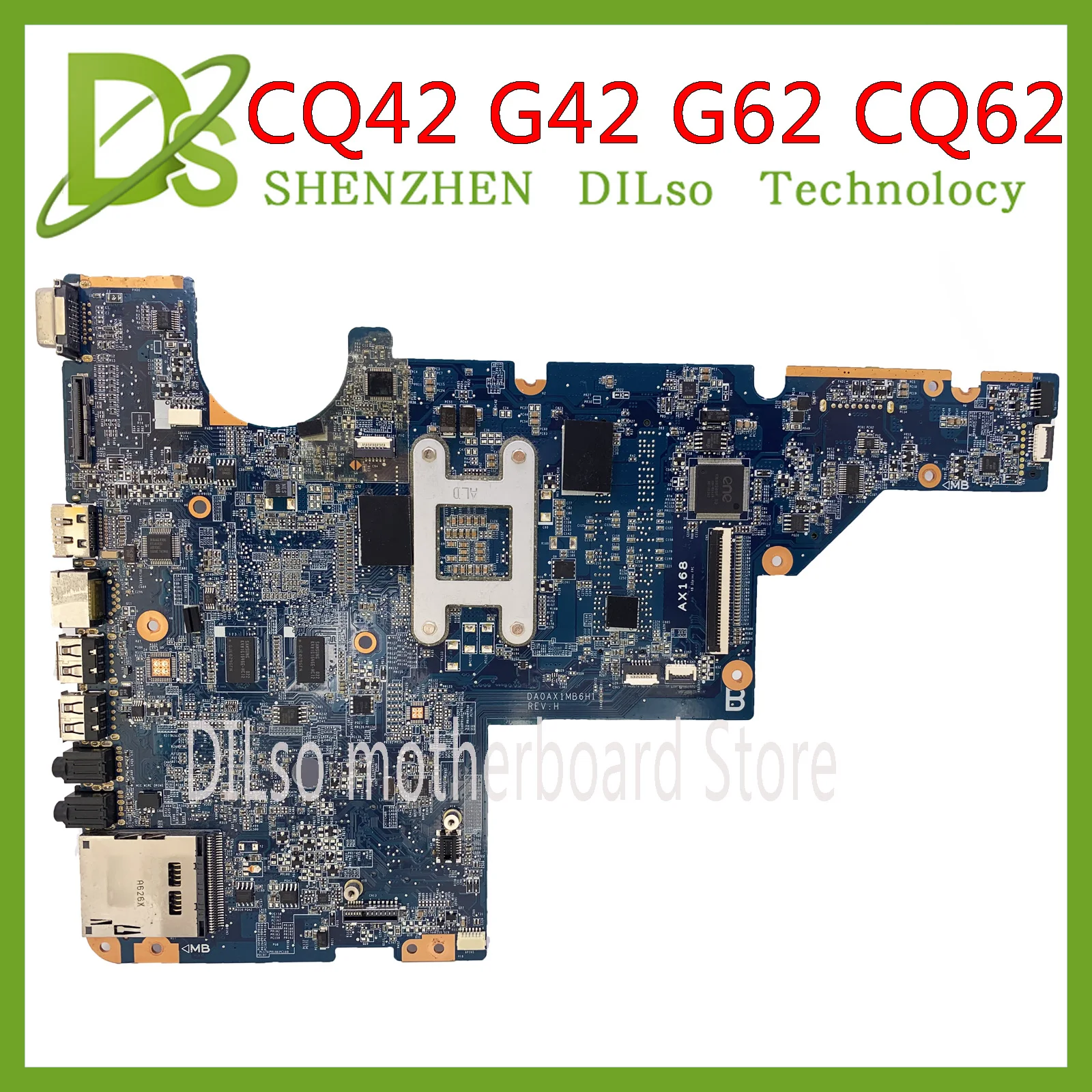  KEFU 595183-001 for HP motherboard HP motherboard CQ42 G42 G62 CQ62 laptop motherboard DAOAX1MB6F0 