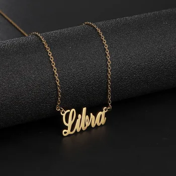 

Stainless Steel Women Men Jewelry Custom Name Pendant Chain Nameplate Necklaces Friends Birthday Gift AC adapter