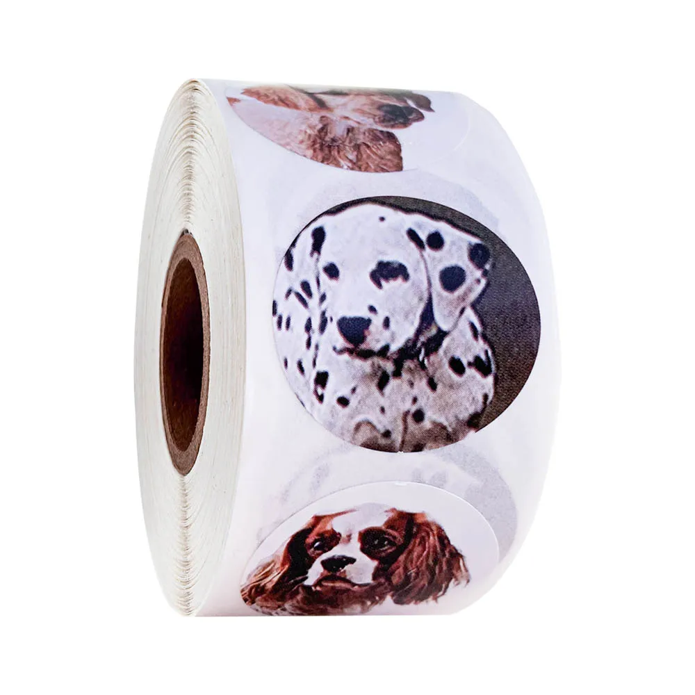 

500 pcs / roll 4 kinds of dog reward stickers cute sticker label sticker children DIY decoration paste stationery sticker