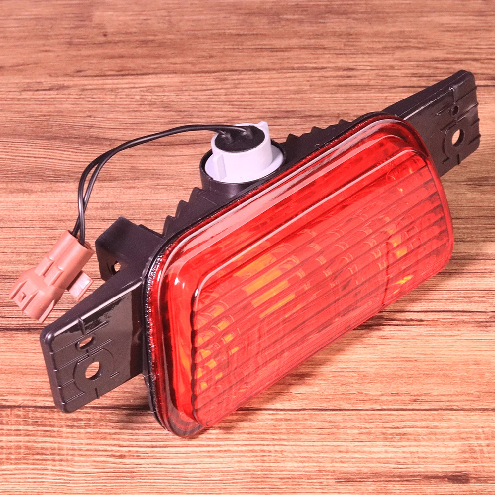 1Pc Red Rear Spare Tire Cover Tail Fog Lamp Light Fit for Mitsubishi Pajero Shogun v87 v93 v97 2007 2008 2009 2010 2011 2012  (4)