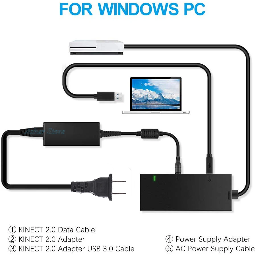 Для Xbox One S/X/Windows PC Kinect адаптер 2,0 последняя версия Датчик питания для X Box One S/X Somato сенсор y игры