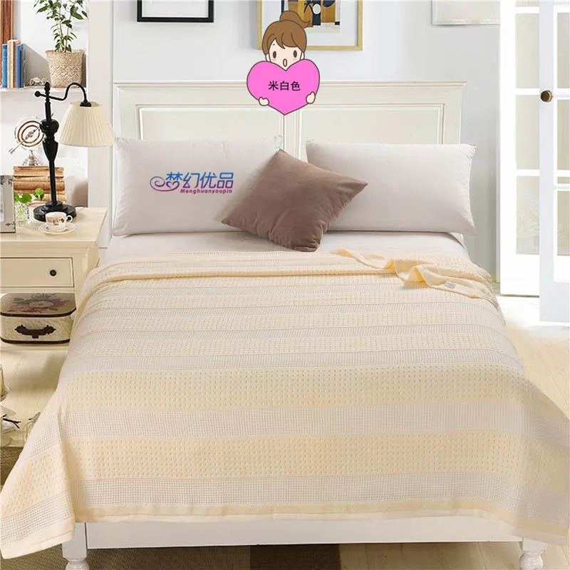 beige style B Хлопковое жаккардовое полотенце с нитью, одеяло для взрослых и детей, мягкое дышащее покрывало, постельное белье, летнее покрывало s на диван/кровать - Цвет: beige style B