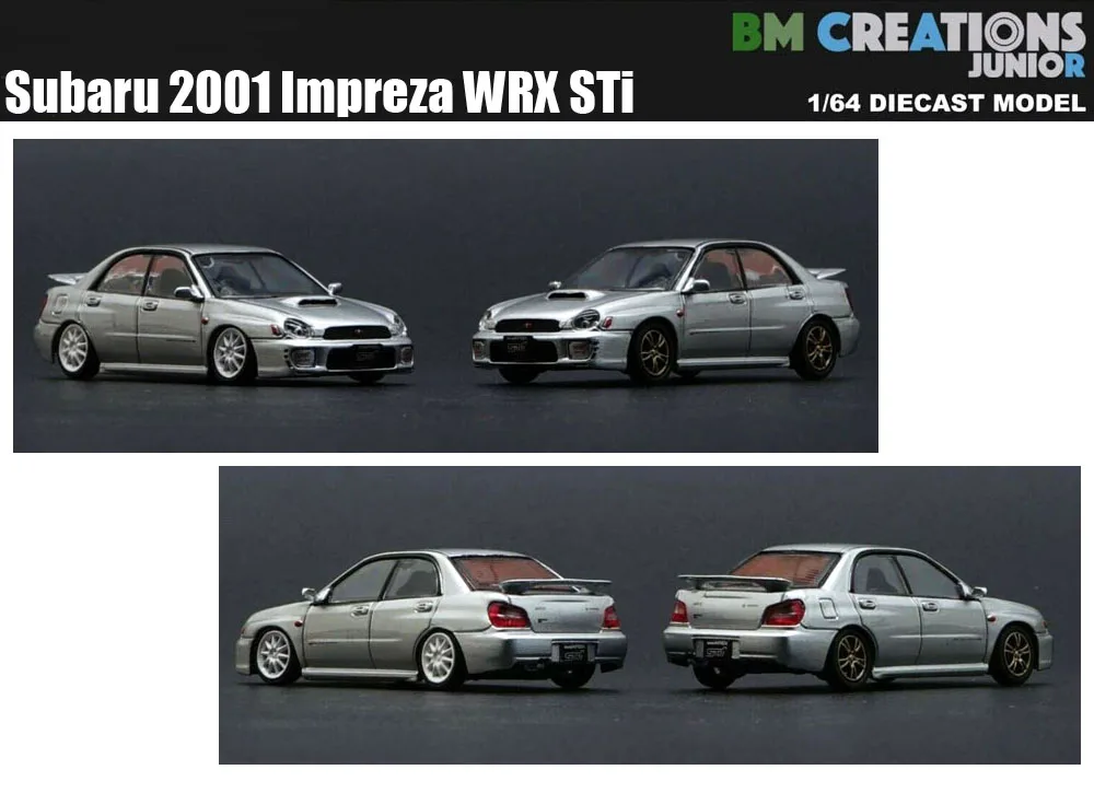 Details about   BM Creations 1/64 Scale SUBARU 2001 IMPREZA WRX STI Blue Diecast car Model Toy 