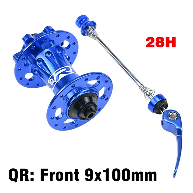 ARC Newest 28 Holes Mountain Bike Hub Disc Brake Aluminum Alloy Bicycle Hub 4 Pawls 48 Clicks Front Hub Rear Hub Warranty 1 Year 28H Front QR
