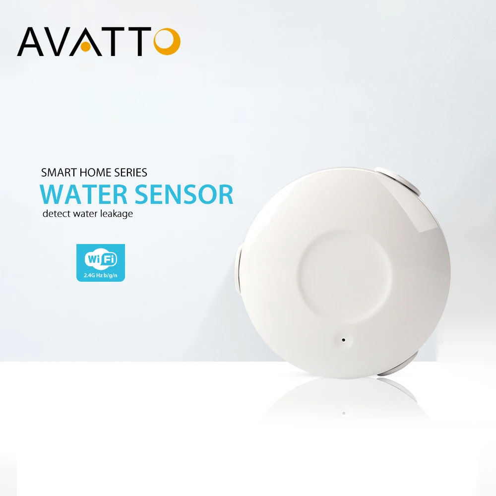 Умный Wi Fi датчик утечки воды AVATTO детектор Tuya уведомление через приложение
