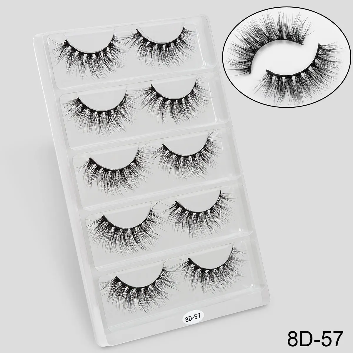 5 Pairs 3D Mink Hair False Eyelashes Natural Long /Thick 3D Eyelashes Crisscross Full Strip Lashes Handmade Eyelashe - Цвет: 18