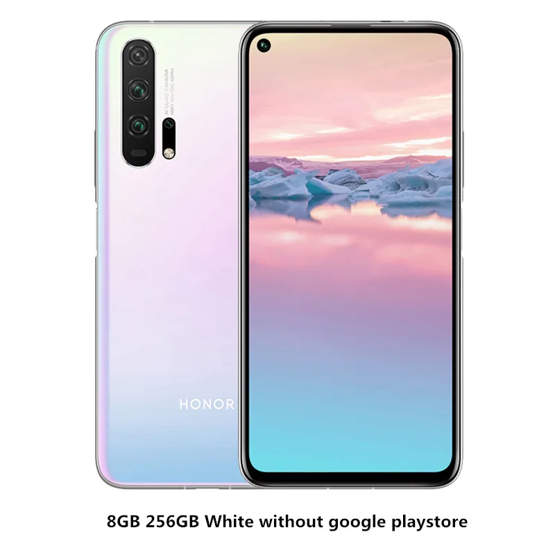 8G 256G White No P Мобильный телефон Honor 20 Pro Kirin 980, Android 9, 6,26 дюймов, ips, 2340X1080, 8 ГБ ОЗУ, 128 Гб ПЗУ, NFC, Мп+ 32 МП, отпечаток пальца - Цвет: 8G 256G White No P