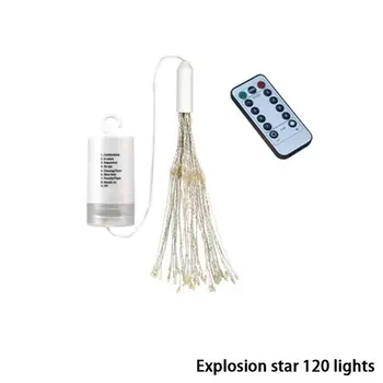 

DIY Fireworks LED String Light Foldable Battery Powered Remote Control Led Globe String Lights