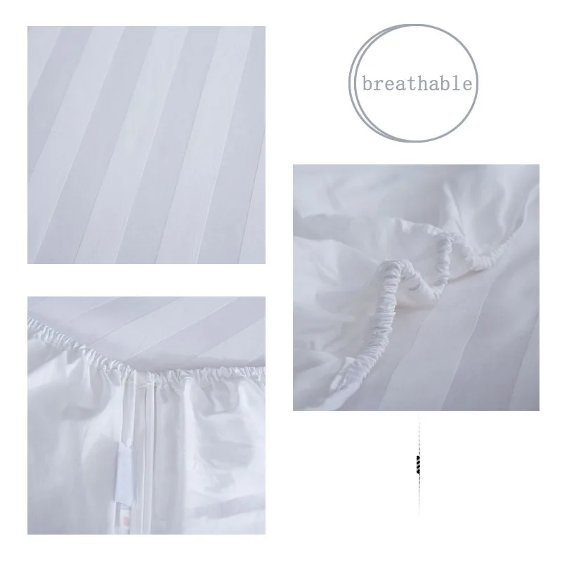 Белый наматрасник для отелей, мульти спецификация, чистый цвет, Пыленепроницаемая кровать, Простая кровать, высококачественный домашний текстиль, матрас, протектор