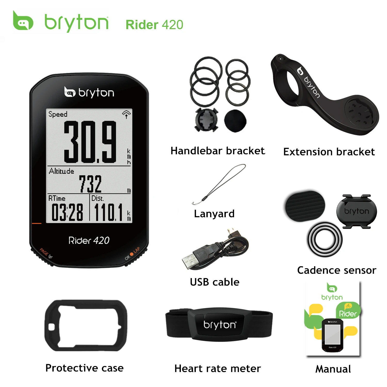 Bryton Rider 420 Wireless Gps Gnss/ant + Bluetooth Global Speed Cadence  Heart Rate Electric Bike Waterproof Bike Computer - Bicycle Computer -  AliExpress