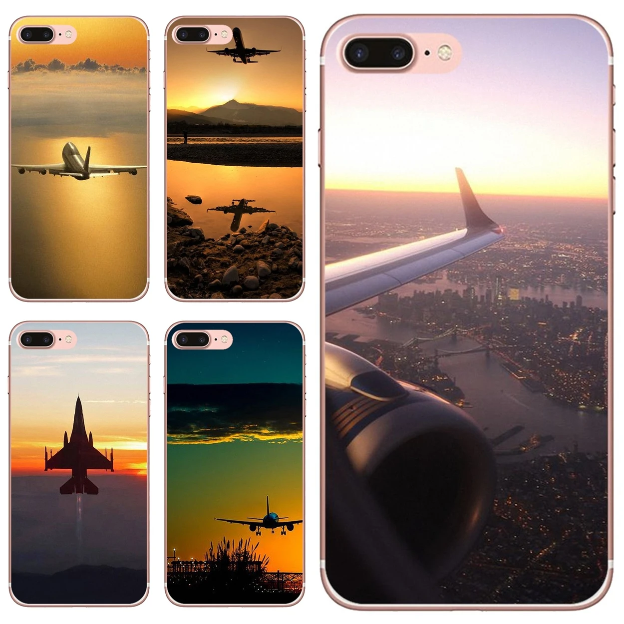 Soft Case Cover Plane With Sunset Glow Theme Poster For Huawei Honor 8A 7A 7C 8X 9 9X 10 10i 20 Lite Pro Y5 Y6 Y7 Y9 2018 2019 | Мобильные