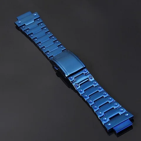 Blue Watchband Синий набор часов DW5600/5610 ремешок для часов ободок/чехол Металл 316L нержавеющая сталь - Цвет ремешка: Blue Watchband