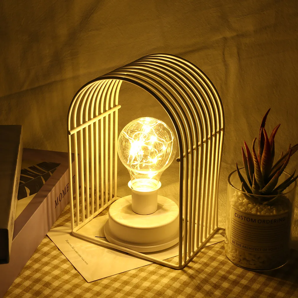 Декоративные вечерние светодиодный светильник в форме дома из кованого железа, Ночной светильник для рождественской вечеринки, бытовой светильник, аксессуары для дома, лампа для дома