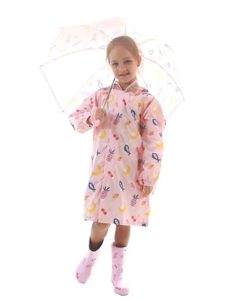Новый детский мультяшный водонепроницаемый дождевик из полиэстера Одежда для