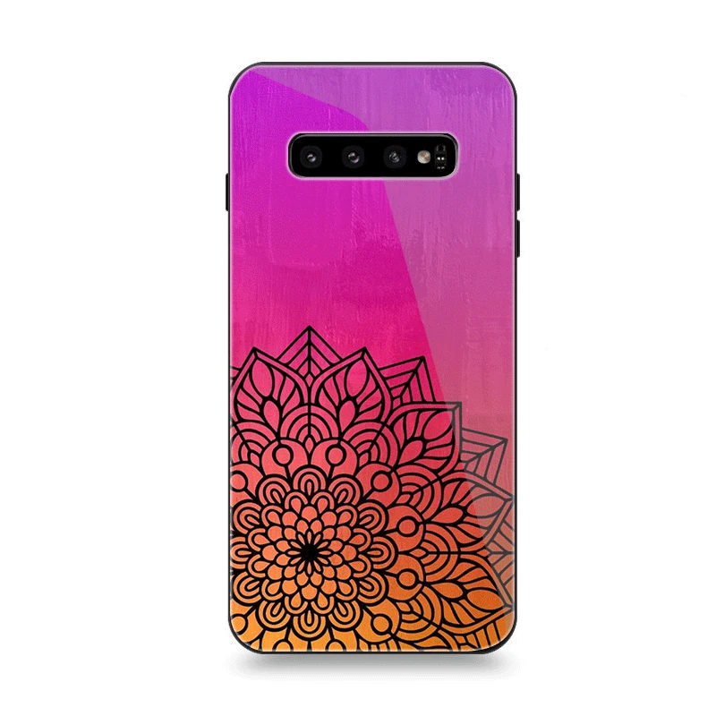 Мобильный чехол для телефона Стекло для samsung A10 A20 A30 A40 A50 A60 A70 S7 край S8 Plus Note 8 9 S10 крышка орнамент - Цвет: G2