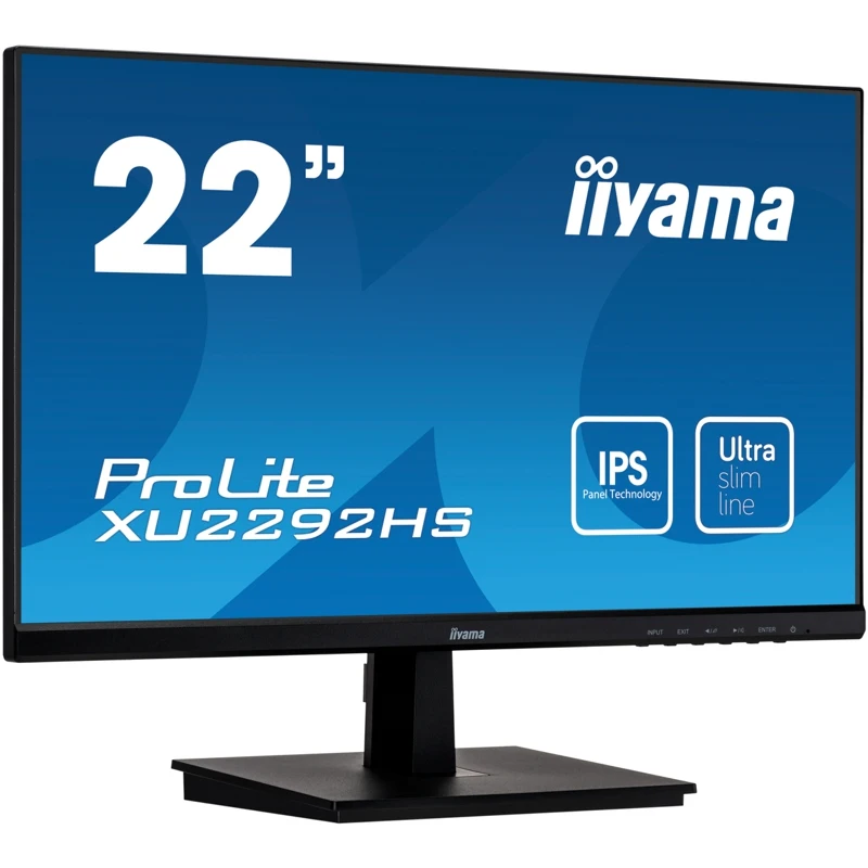 Монитор Iiyama 21.5" ProLite XU2292HS-B1 черный IPS LED 4ms 16:9 HDMI DisplayPort M/M Mat 1000:1 250