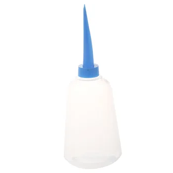 

Clear White Blue Plastic Liquid Glue Applicator Bottle