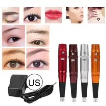 4 цвета бровей, губ, подводка для глаз Tattoo машина для перманентного макияжа Вращающаяся ручка красивый боди-арт инструменты