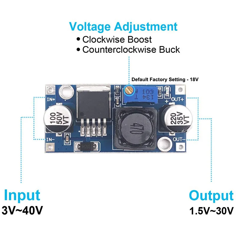 primo piano del regolatore di tensione
