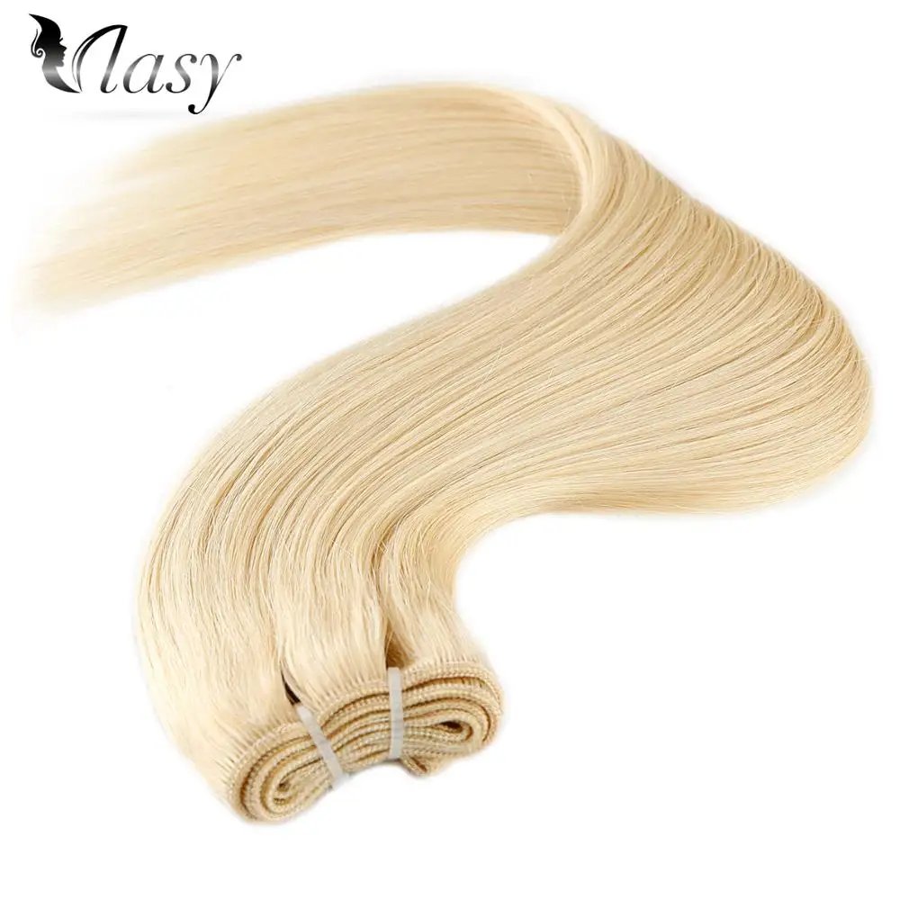 Vlasy Hair Weave Bundles Straight Machine Made Remy 100% Human Hair Weft Extensions 20'' 24'' 100g/pc