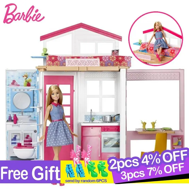 Оригинальная кукла Барби мигающая домашняя домашний набор милая комната детские