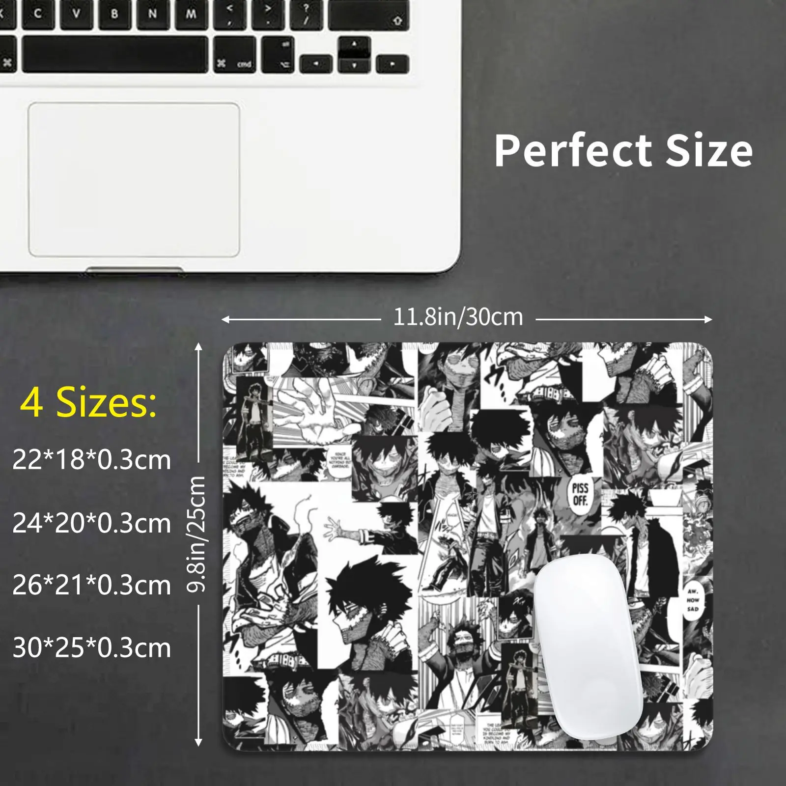 Коврик для мыши с коллажем Dabi 3055 Dabi Bnha Boku No Hero Академия Mha Todoroki