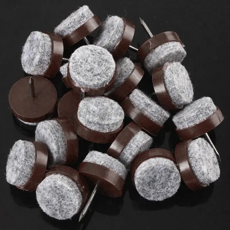 20pcs Felt Feet Pad Skid Glide Furniture Nail Protector Floor Table Chair Leg | Мебель