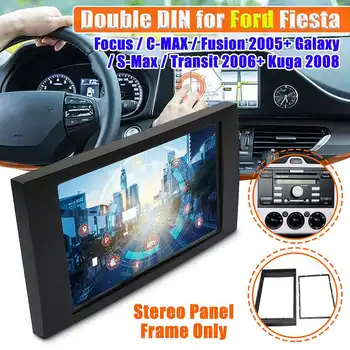 

2DIN DVD Stereo Radio Navigation Fascia Panel Surround Plate Adaptor Frame fit for Ford Focus C-Max S-Max Fiesta Fusion Transit