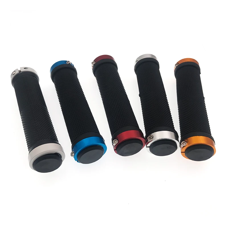 

1 pair MTB BMX Road Cycling Handlebar Grips Anti-Skid Rubber Bicycle Grips Mountain Bike Lock On Bicycle Handlebars End Grips