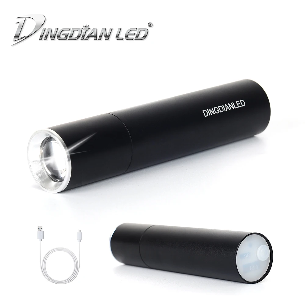

Multifunction LED Tactical Flashlight Zoomable Powerbank Feature USB Rechargeable Portable Camping Light DC5V 3W Torch Light