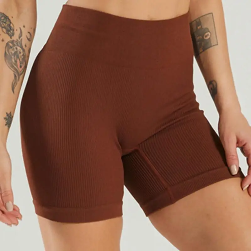 

New style Women High Waist Seamless Sports Shorts Fitness Summer Gym Sexy Running Leggings Elastic Squat Proof Yoga bottoms