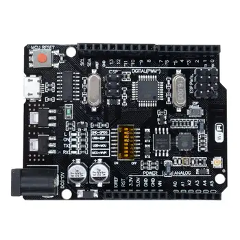 

UNO R3 + WiFi ATmega328P+ESP8266 (32Mb memory) USB-TTL CH340G For Arduino Uno NodeMCU WeMos ESP8266