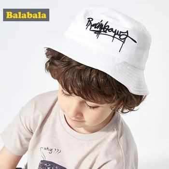 

Balabala Children's hat thin section 2020 summer student fashion trend fisherman hat shade male and female temperament